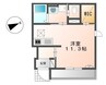 パストラル 1Rの間取り