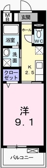 グレイスフル・Ｋ 1Kの間取り