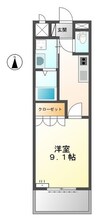 ダンデライオン 1Kの間取り