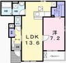 サン　ローレル 1LDKの間取り