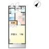 プレザンハイム 1Kの間取り
