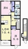 ハーモニーＣ 2LDKの間取り