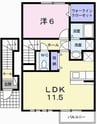 ソレアードⅠ 1LDKの間取り