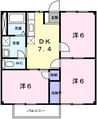 ドミール前田 3DKの間取り