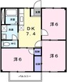 ドミール前田 3DKの間取り