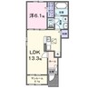 増位本町２丁目アパート 1LDKの間取り