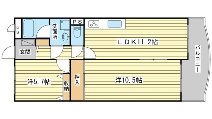 間取図 ネオハイツ今宿Ａ棟