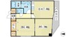 三共ヒルズ 2DKの間取り