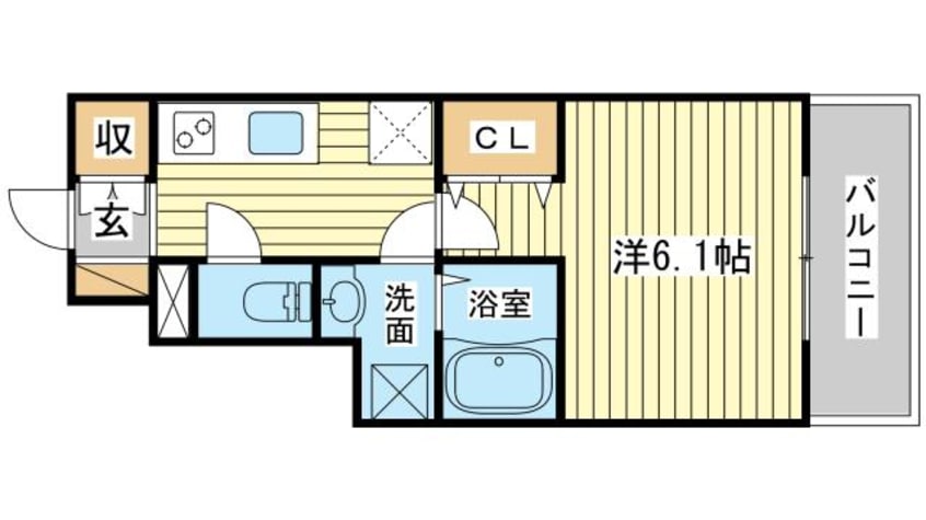 間取図 MISTRAL大塩駅前