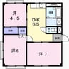 ヴェルディール 3DKの間取り
