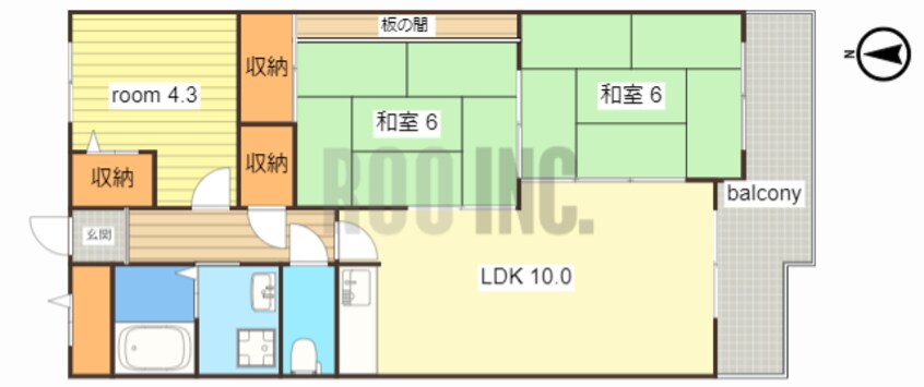 間取図 矢倉ハイツ