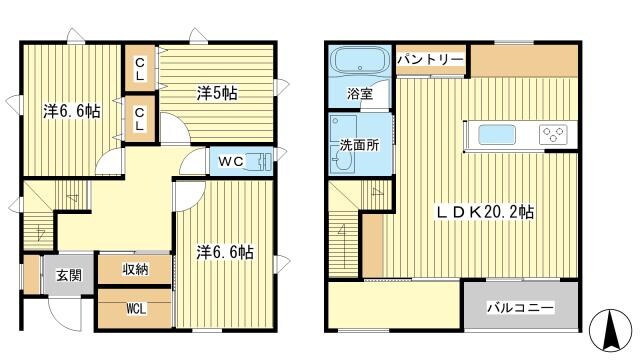 間取り図 リアンハウス今在家北