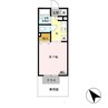 パセオ姫路Ⅱ 1Kの間取り