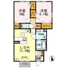 リュミエールｍ＆ｙ　A棟 2LDKの間取り