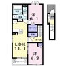 エテルナⅡ 2LDKの間取り