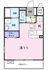 メガ・パラーシオ 1Kの間取り