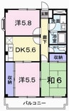 レジデンスＫ１ 3DKの間取り