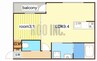 ボヌール英賀保駅前Ⅱ 1LDKの間取り