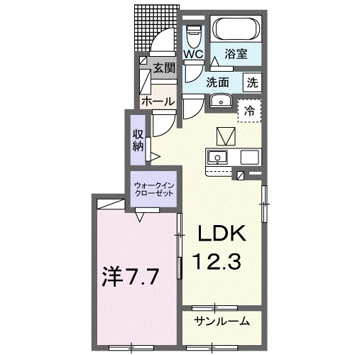 間取り図 ソレイユ　こだま