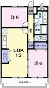 エルタウン 2LDKの間取り