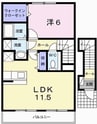 リヴィエール 1LDKの間取り