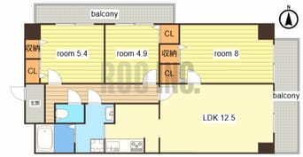 間取図 キャッスルコート東辻井