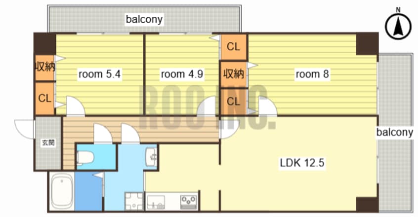 間取図 キャッスルコート東辻井