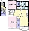 クレストヨコセキ 2LDKの間取り