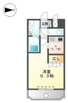 コン・テ・パルティロ 1Kの間取り