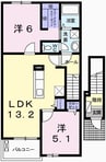 セレーノ・Ｋ 2LDKの間取り