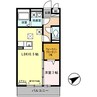セジュール東阿保　Ａ棟 1LDKの間取り