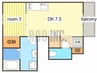 コンフォート才 1DKの間取り