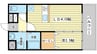 シャルマンプレイス 1LDKの間取り