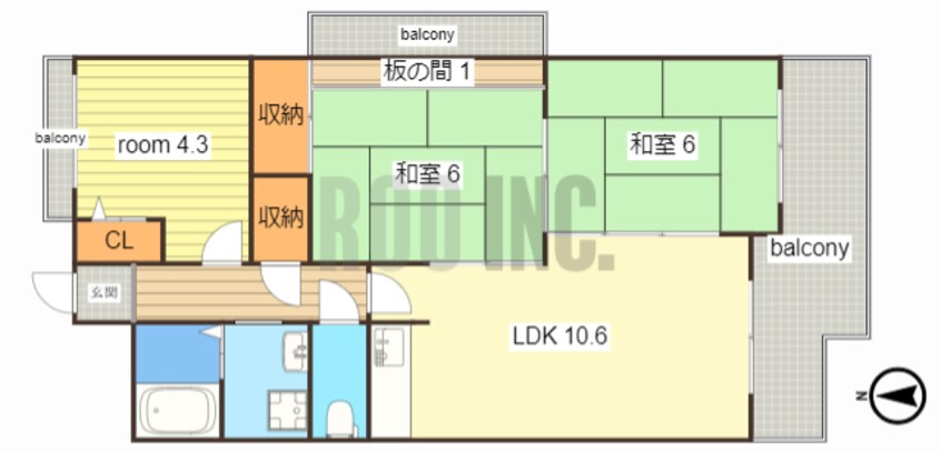 間取図 矢倉ハイツ