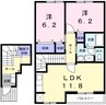 サニーパレスＢ 2LDKの間取り