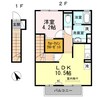 セジュールＡＭＩＫＡⅢ 1LDKの間取り
