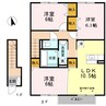 パストラル富永 3LDKの間取り
