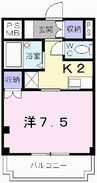 ソレイユシミズ 1Kの間取り