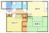 パセオ亀山 2DKの間取り