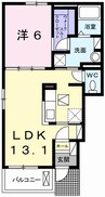 パークサイド田寺 1LDKの間取り