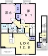 ゴールド・クレストⅠ 2LDKの間取り