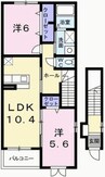 ファイン　コルソⅡ 2LDKの間取り