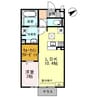 サンハイツ北条 1LDKの間取り