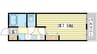 Fancy COCOlate（ファンシーココレイト） 1Kの間取り