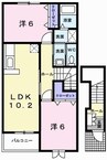 メゾンローレル 2LDKの間取り