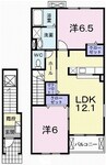 エリタージュＡ 2LDKの間取り