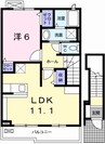 アウローラ玉手Ⅱ　Ｂ 1LDKの間取り