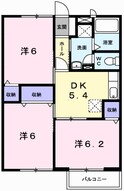 ソレイユ　西本パート１Ａの間取図
