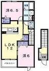 ササラビレッジ 2LDKの間取り
