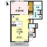 ルグラン亀山 1LDKの間取り